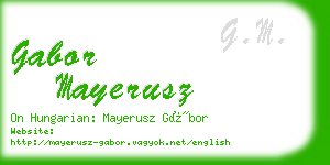 gabor mayerusz business card